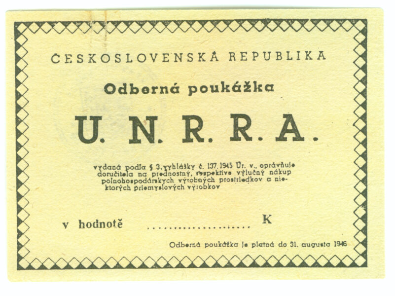 note from Czechoslovakia UNRRA DP Camp