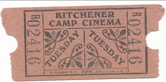 note from Kitchener Camp Cinema