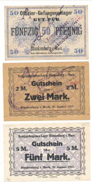 note from Blankenburg POW Camp