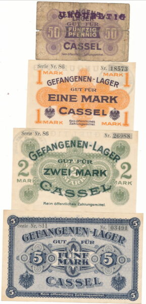 note from Cassel POW Camp