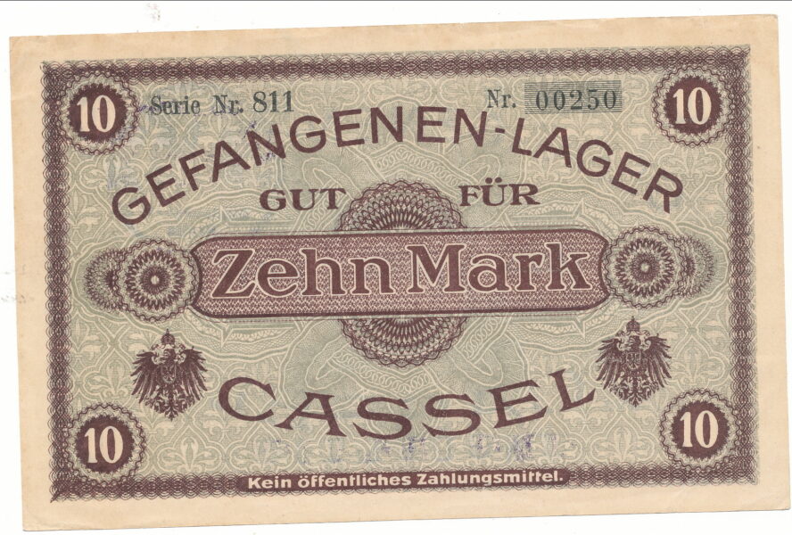 note from Cassel POW Camp